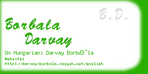 borbala darvay business card